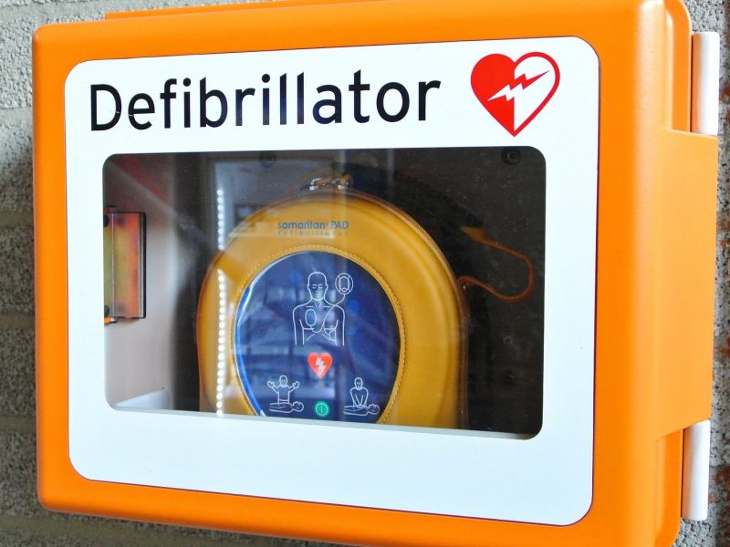 Defibrillator in case
