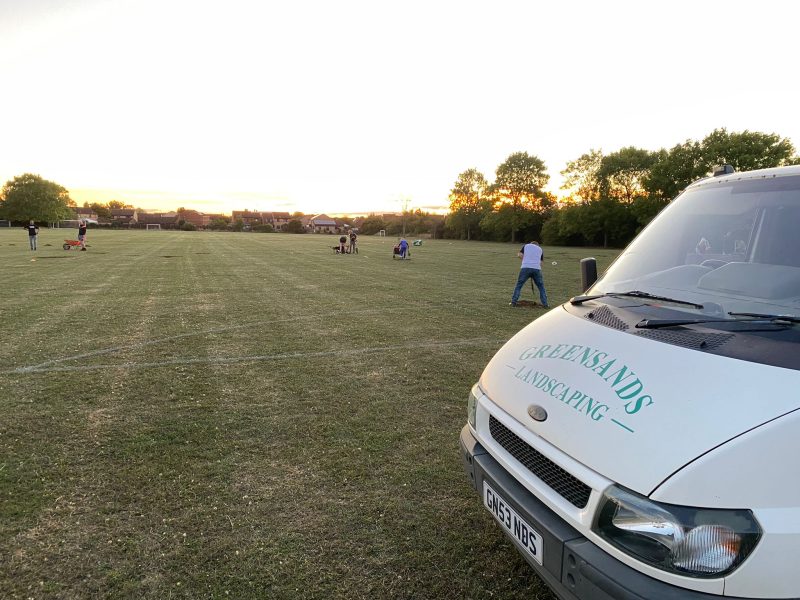 Greensands Landscaping van repairing pitches